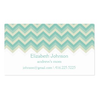 Modern Zigzag Mommy Calling Card Business Cards