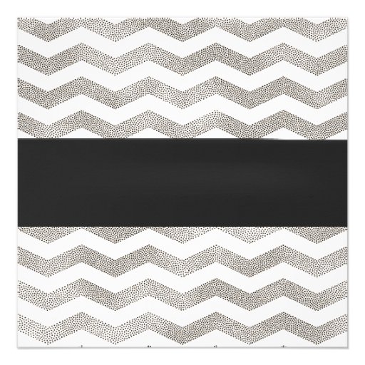 Modern Zigzag Mustache Little Man Baby Shower Announcement