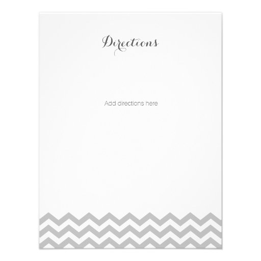 Modern Zigzag Pattern and Bow Information Card