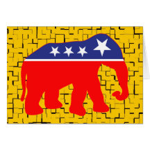 Modernized GOP Elephant Card