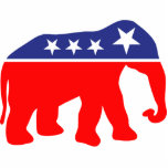 Modernized GOP Elephant Walking Right Cut Outs