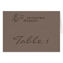 ModernTweed in Charcoal Table Number card