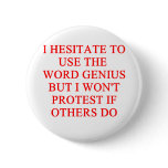 modest genius joke buttons