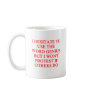 modest genius joke coffee mug