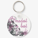 Modest is Best keychains by Childofjc Modest is Best keychains