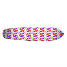 Modesto Beach Geometric Retro Custom Skate Board
