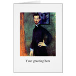Modigliani art portrait painting Paul Alexanders Card
