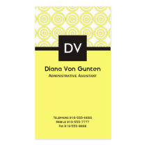 Modish Monogram Business Cards business cards