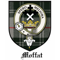 Moffat Clan Crest Badge Tartan t-shirts