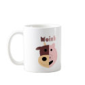 Moink: Cartoon cow and pig mug by witnwhimsy Moink: Cartoon cow and pig mug