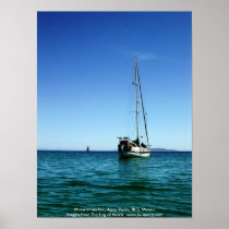 Moira at anchor,  Agua Verde, BCS, Mexico Print