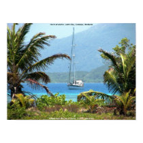 Moira at anchor, Josh's Key, Guanaja, Honduras posters