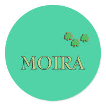 Moira Irish Girl Round Sticker