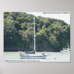 Moira on mooring, Angel Island, San Francisco posters