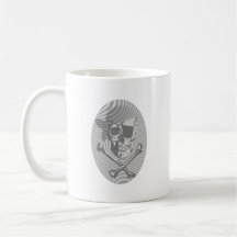 Moire Pirate Skull Mug
