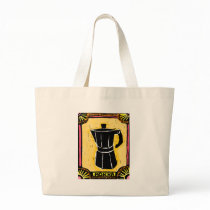 Mokka Espresso Pot Woodcut bags by blackunicorn Mokka Espresso Pot Woodcut bags