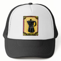 Mokka Espresso Pot Woodcut hats