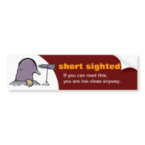 mole and telescope - cusomizable bumper sticker