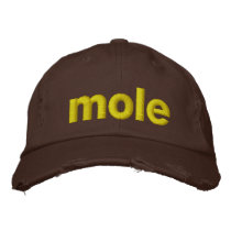 mole embroidered baseball cap