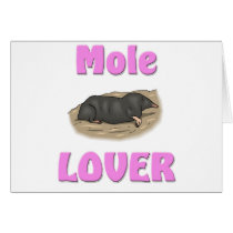 Mole Lover cards by AnimalShirts Mole Lover cards