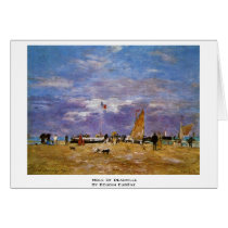 Mole Of Deauville By Boudin Eugène Greeting Card