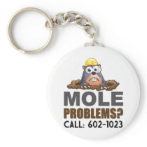 Mole Problems Keychain