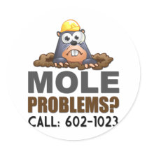 Mole Problems Sticker