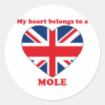 Mole Round Sticker