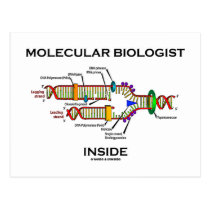 Molecular Biologist Inside (DNA Replication) postcards