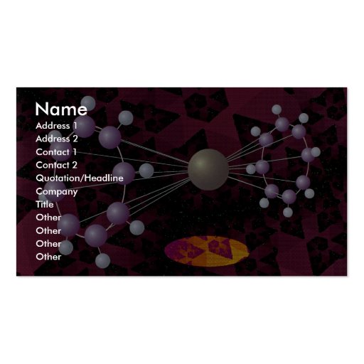 Molecular structure dimension business card