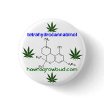 molecule structure of thc pinback button