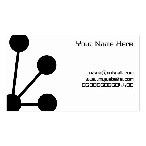 Molecules, Your Name Here, Business Cards (front side)