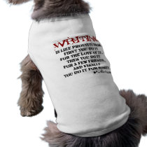 Moliere Writing Quote pet clothing by incognitashop Moliere Writing Quote pet clothing