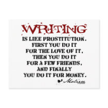 Moliere Writing Quote Postcards
