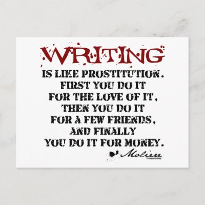 Moliere Writing Quote Postcards