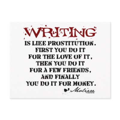 Moliere Writing Quote Postcards