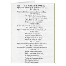 Moliere's Le Misanthrope Card