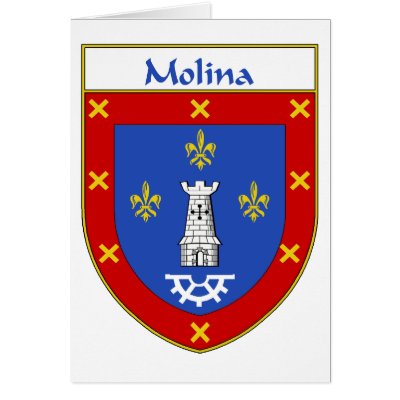 Molina Coat of Arms/Family Crest Greeting Card by NameGame