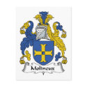 Molineux Family Crest postcards by coatsofarms Molineux Family Crest postcards