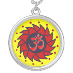 Molinillo de viento y collar de OM - joyería de la
