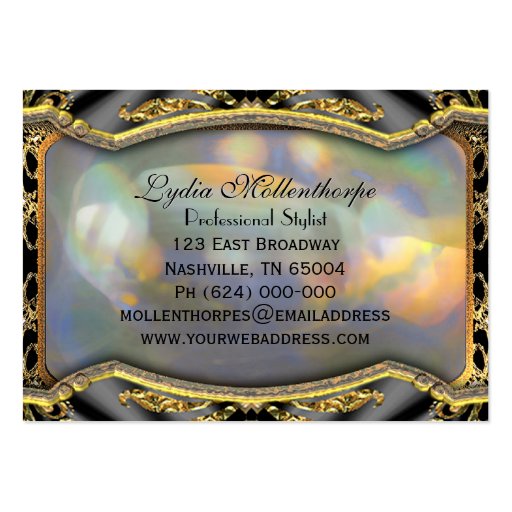 Mollenthorpes Hair Stylist and Salon Business Card (back side)