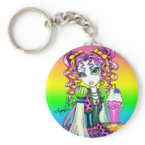 "Molly" Cute Rainbow Soda Shop Fairy Keychain keychains