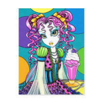 "Molly" Cute Rainbow Soda Shop Fairy Postcard postcards