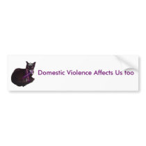 molly, Domestic Violence Affects Us too bumper stickers