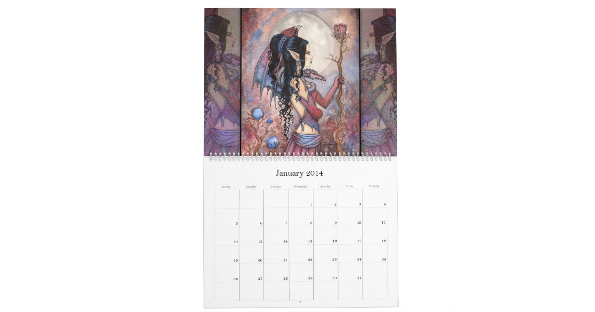 Molly Harrison 2014 Fairy and Fantasy Art Calendar Zazzle