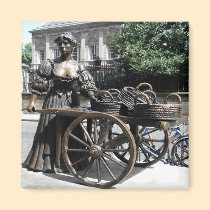 Molly Malone and Wheelbarrow Ireland Magnets