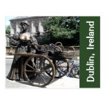 Molly Malone and Wheelbarrow Statue Ireland Card Postcard