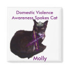 square_magnet - Molly Our Domestic Violence Awarenes Spokes cat