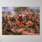 Molly Pitcher Firing Cannon at Battle of Monmouth Posters