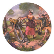 Molly Pitcher Firing Cannon at Battle of Monmouth Stickers